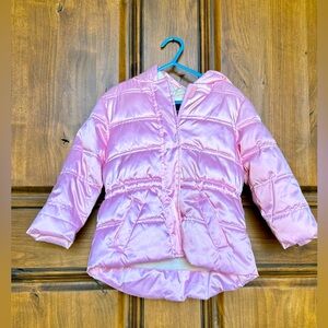 Girl’s Faded glory quilted lined Hooded Winter Jacket Size 3T.